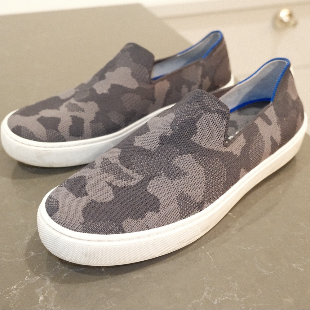 Rothy’s The Original Slip On Sneaker - Black Camo Sz 9.5